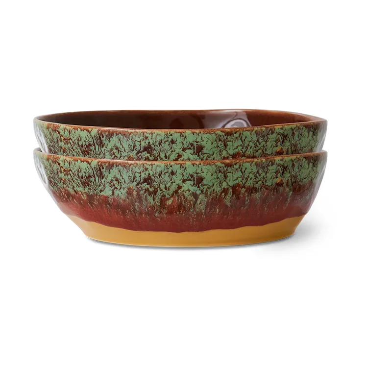 Piatto per la pasta 70's Ø19,5 cm in confezione da 2, Cove HKliving