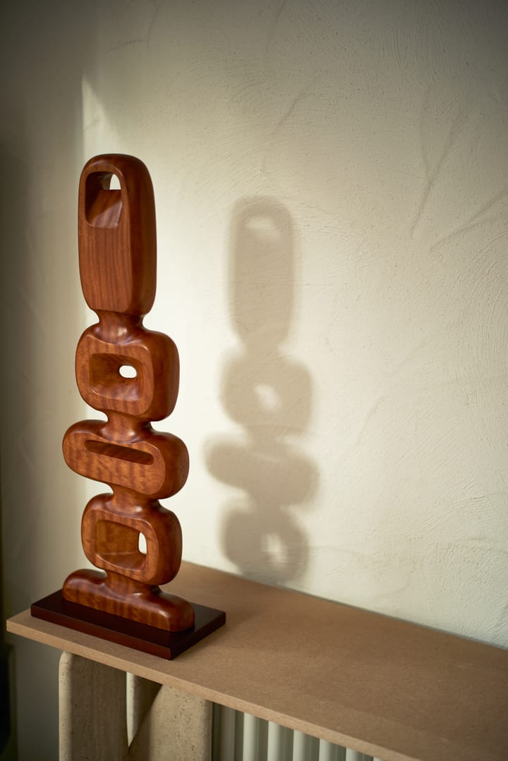 Scultura in legno intagliata a mano 71 cm, Marrone HKliving