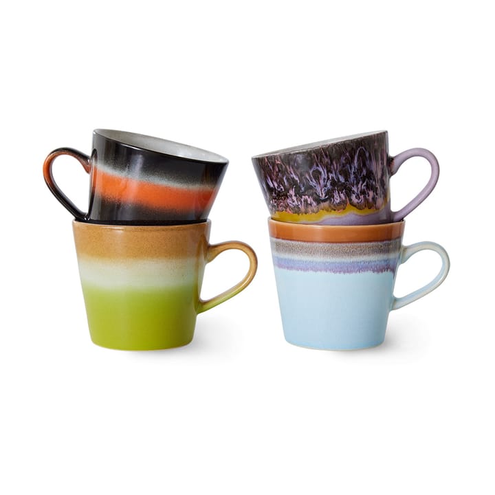 Set di 4 tazze da cappuccino 70's - Solid - HKliving