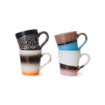 Set di 4 tazze da espresso 70's - Funky - HKliving