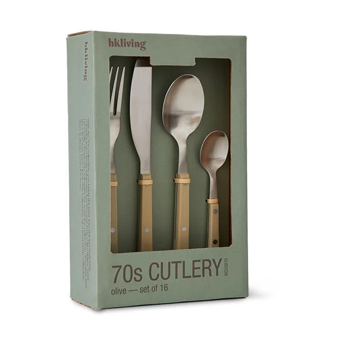 Set di posate anni '70, 16 pezzi, Oliva HKliving