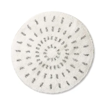 Tappeto bagno Swirl Ø 60 cm - Bianco e nero - HKliving
