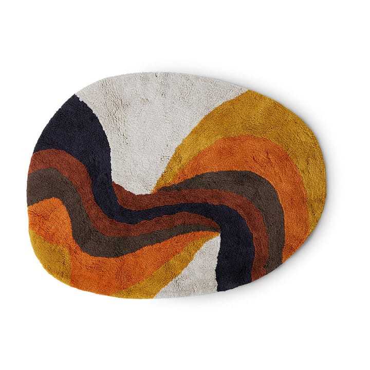 Tappeto da bagno Retro Swirl 90x120 cm - Multicolore retrò - HKliving