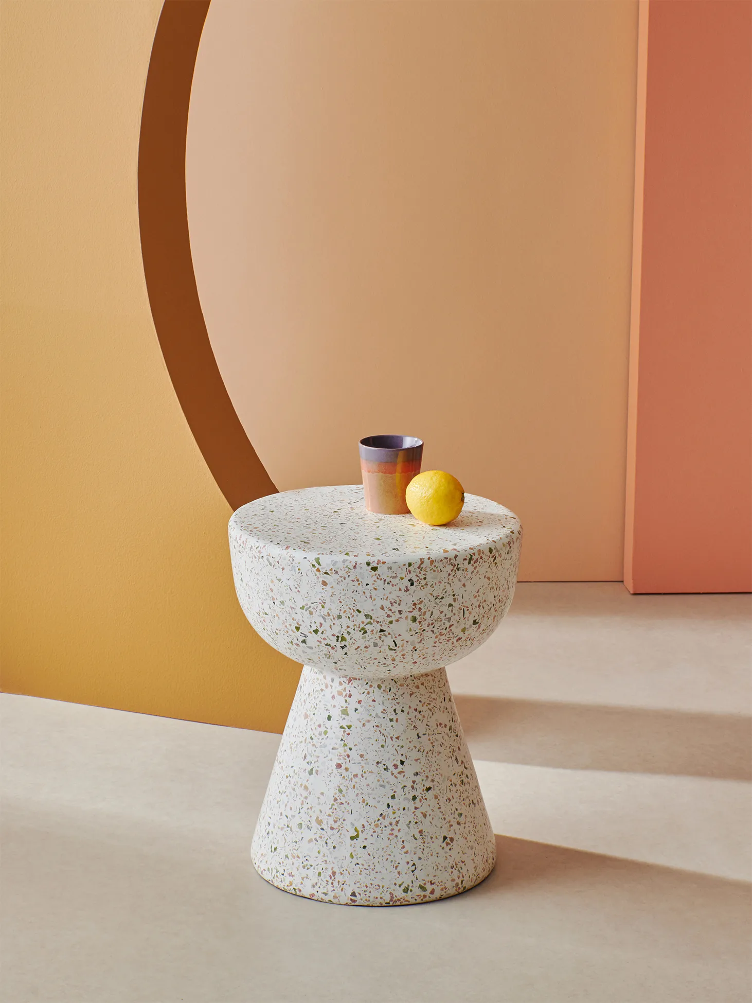 Tavolino Terrazzo Ø35 cm, Terrazzo multicolore HKliving