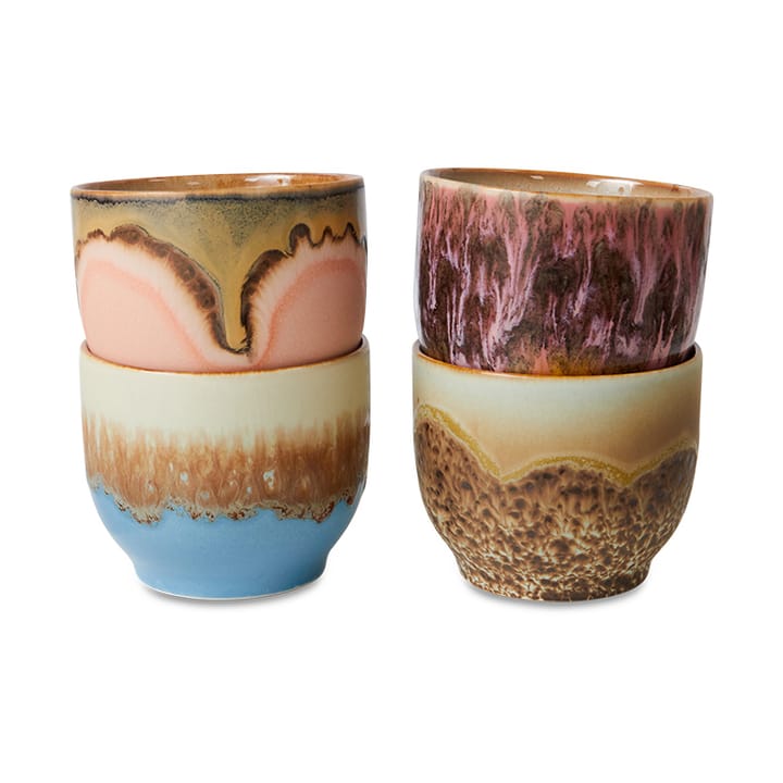 Tazza anni '70 da 25 cl confezione da 4 - Lagoon - HKliving