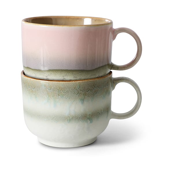 Tazza da tè 70's 42,5 cl confezione da 2, Nova HKliving