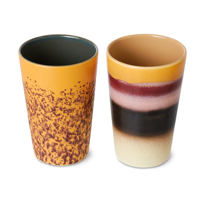 Tazza da tè anni '70 46 cl 2 pezzi, Spiaggia HKliving