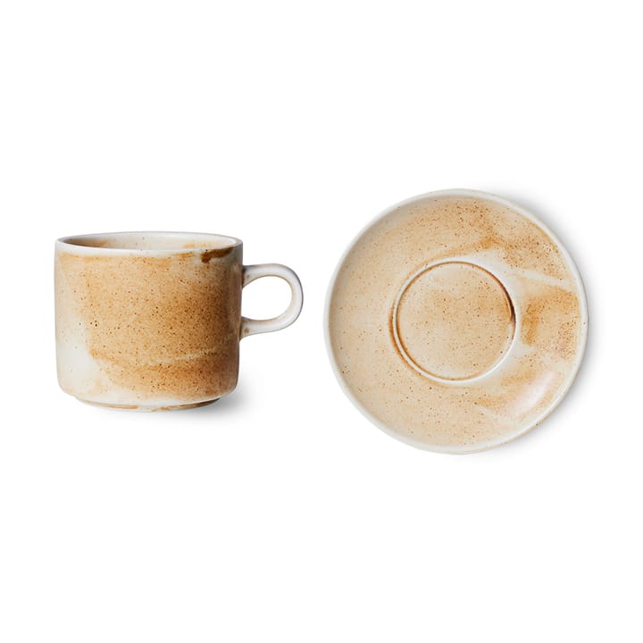 Tazza Home Chef con piattino 22 cl - Rustic cream, marrone - HKliving