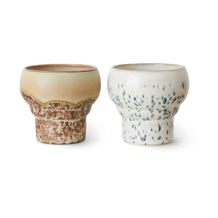 Tazza lungo anni '70 da 24 cl confezione da 2 - Corallo - HKliving