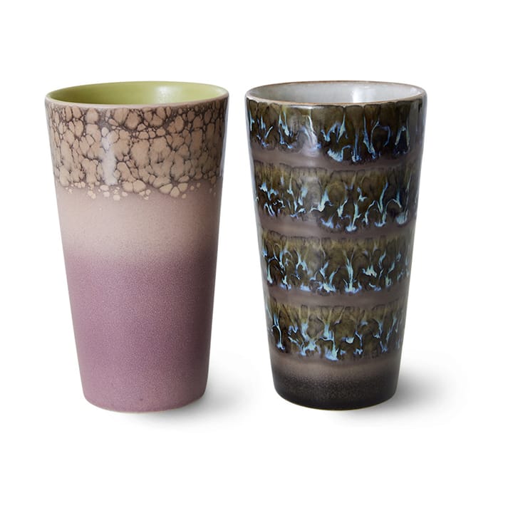 Tazza per il latte 70's da 28 cl in confezione da 2 - Forest - HKliving