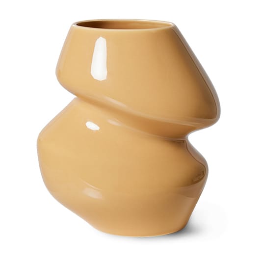 Vaso Ceramic Organic piccolo 19 cm, Color cappuccino