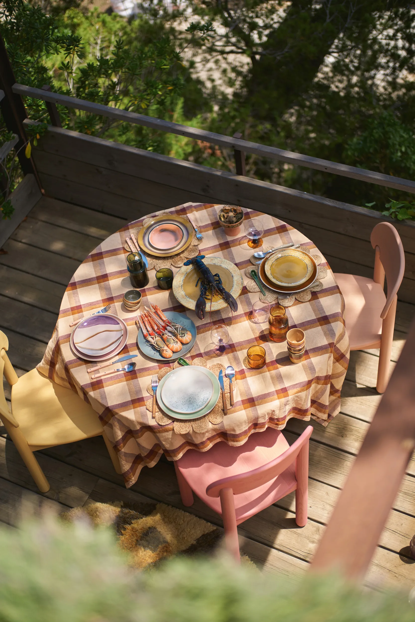 Vassoio piccolo 70's confezione da 2, Marine HKliving