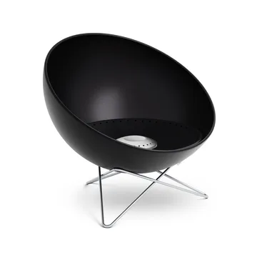 BOWL 57 focolare - Nero-argento, treppiede a stella - Höfats