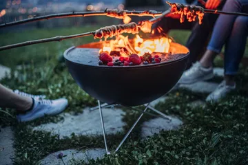 BOWL 57 focolare - Nero-argento, treppiede a stella - Höfats