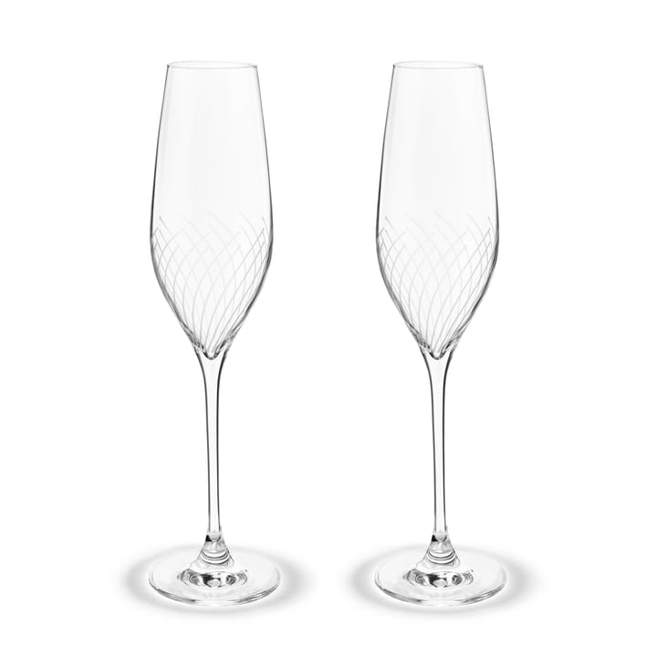 Bicchiere champagne 29 cl Cabernet Lines confezione da 2 - Trasparente - Holmegaard