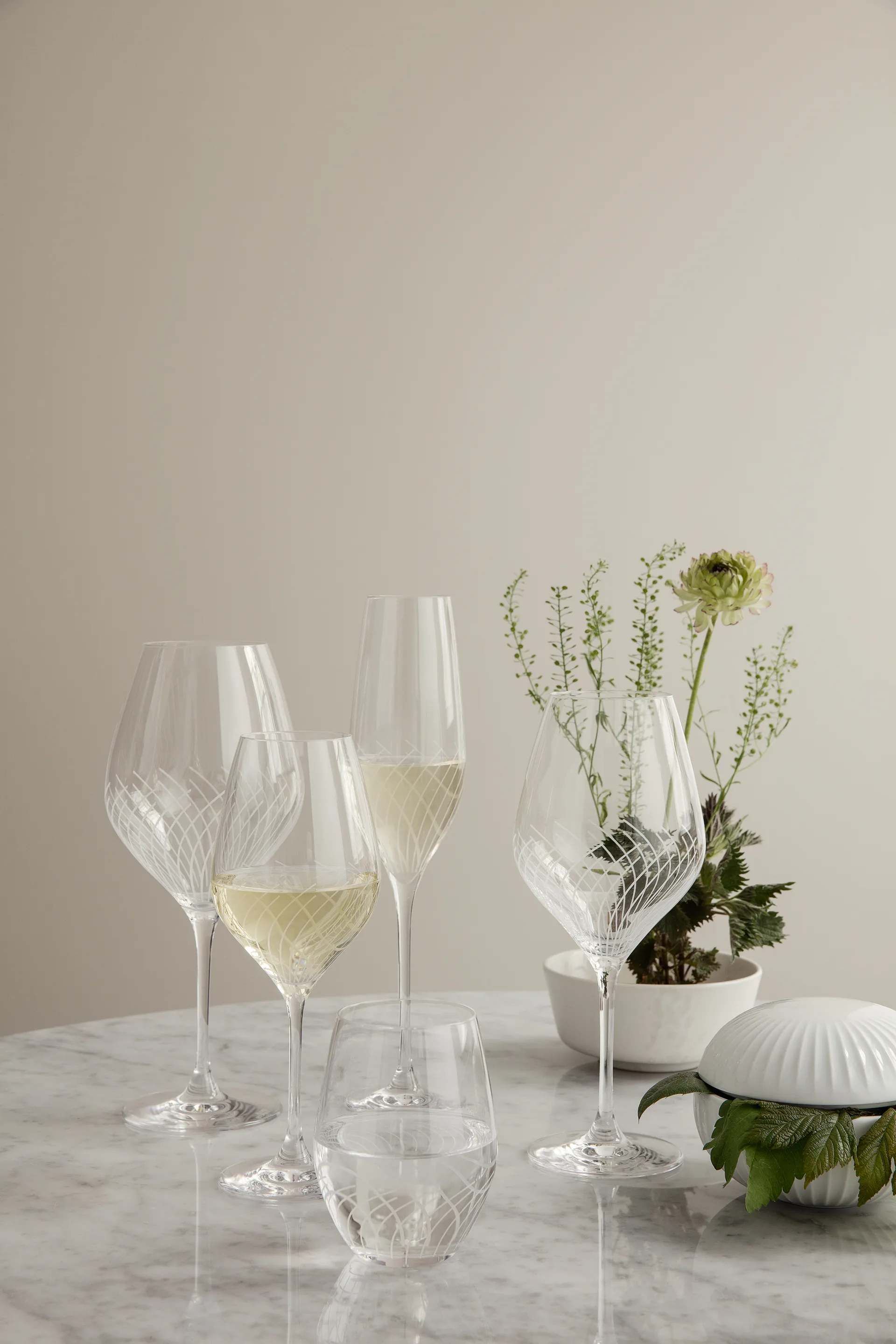 Bicchiere vino bianco 36 cl Cabernet Lines confezione da 2, Trasparente Holmegaard