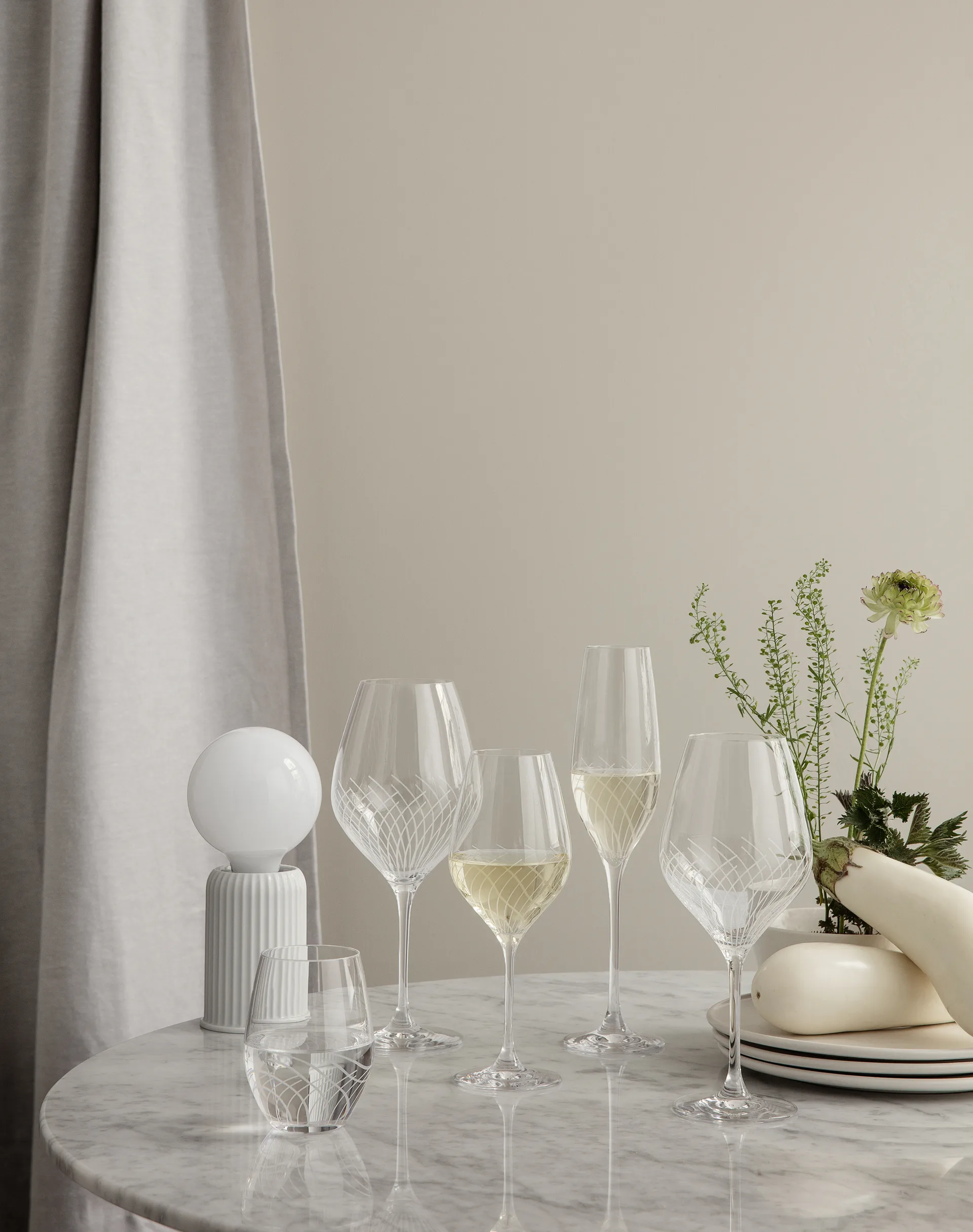 Bicchiere vino bianco 36 cl Cabernet Lines confezione da 2, Trasparente Holmegaard