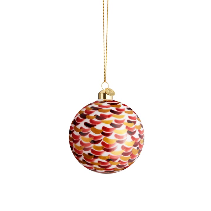 Pallina di Natale Souvenir con pennellate di colore Ø 8 cm - Rosso - Holmegaard