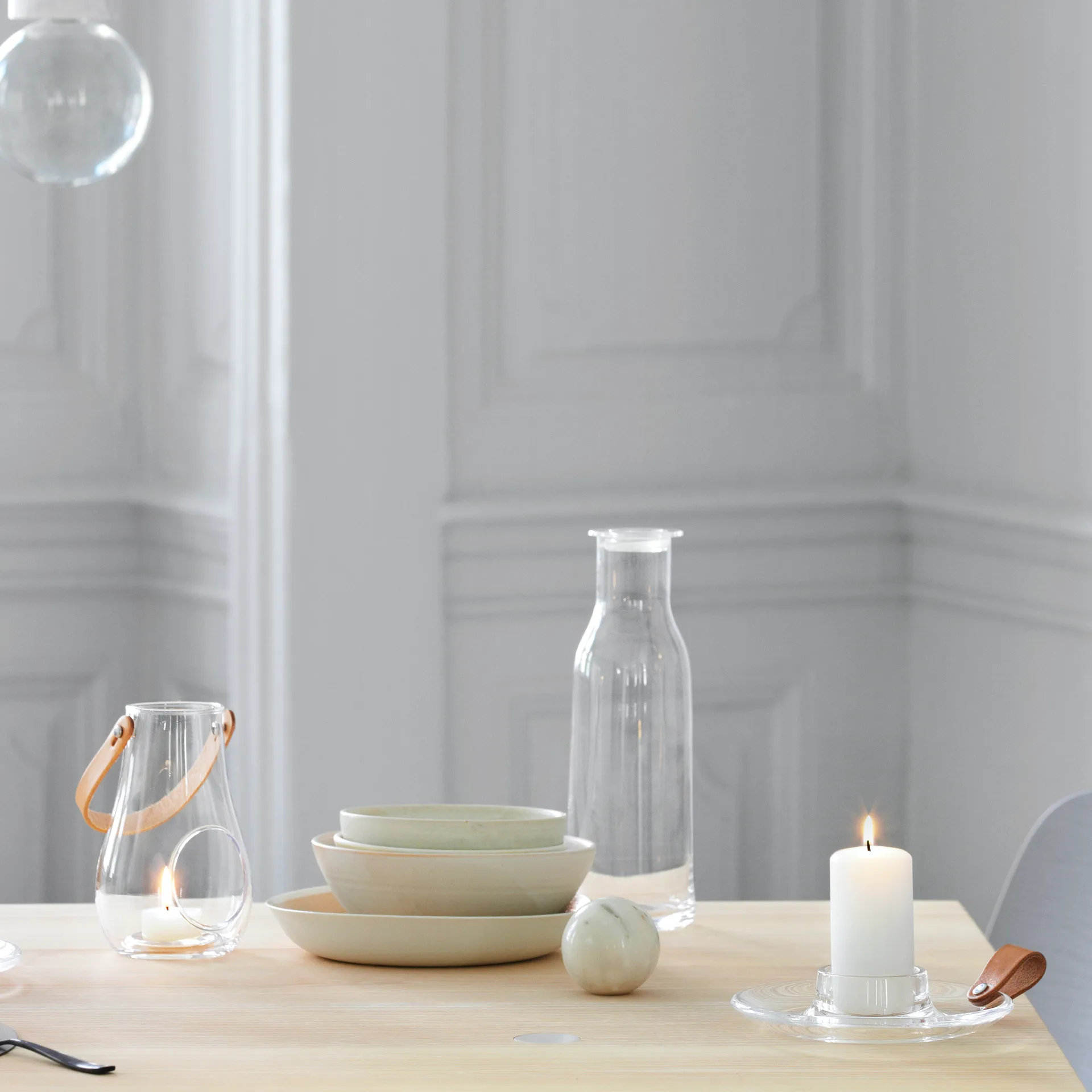 Portacandela Design with light, 17 cm Holmegaard