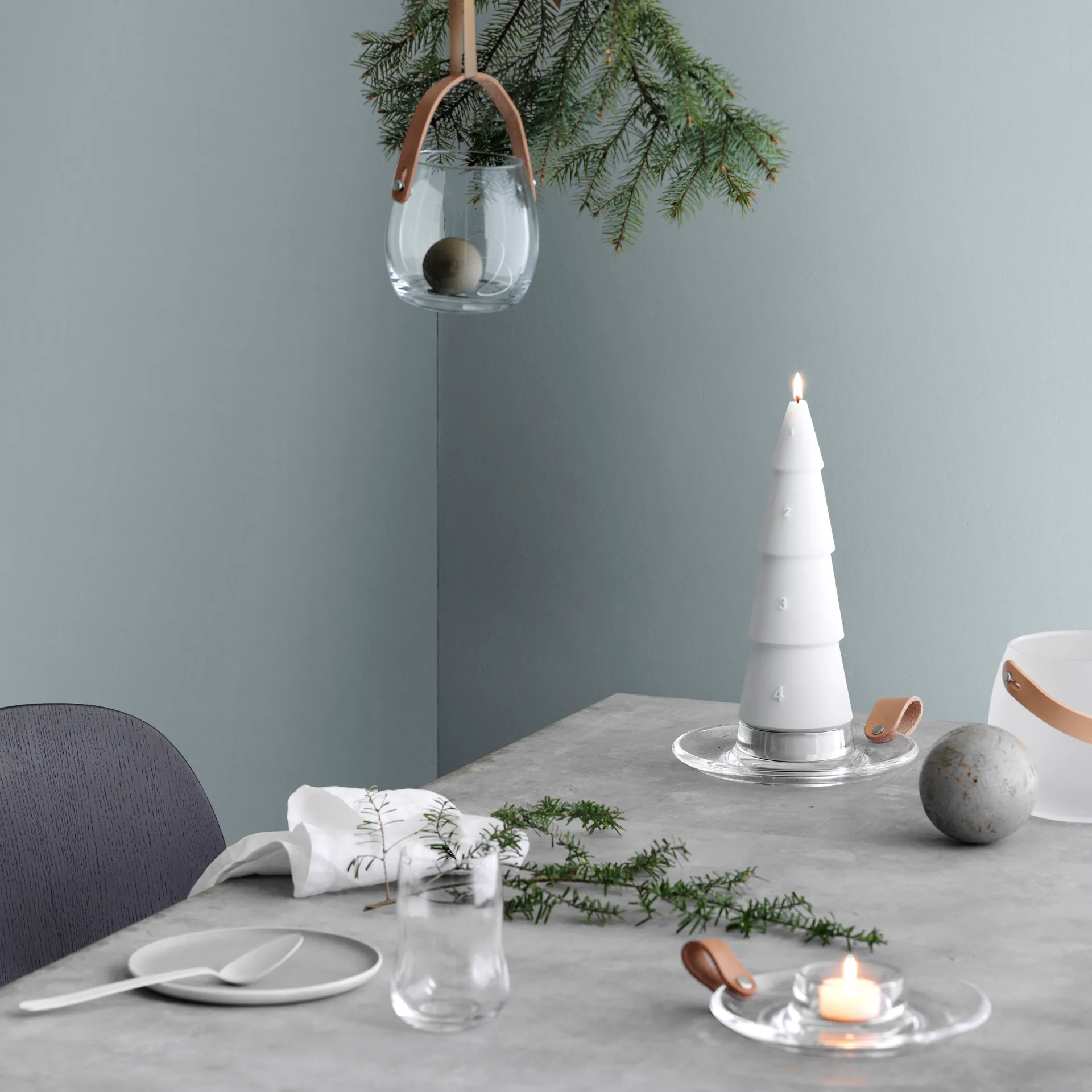 Portacandela Design with light, 17 cm Holmegaard