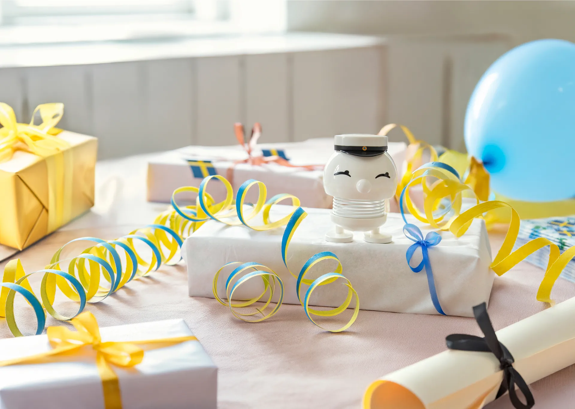 Personaggio Hoptimist Swedish Student Bimble S , Bianco Hoptimist