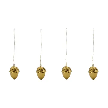 Acorn decorazioni da appendere 4-pack - Oro - House Doctor