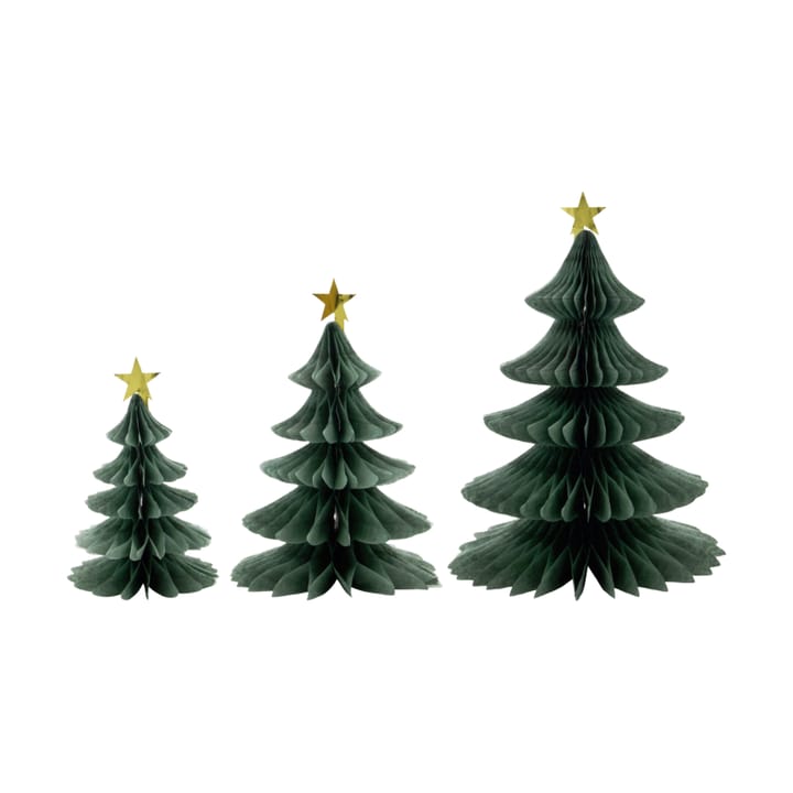 Albero decorativo di Natale 3 pezzi - Verde - House Doctor