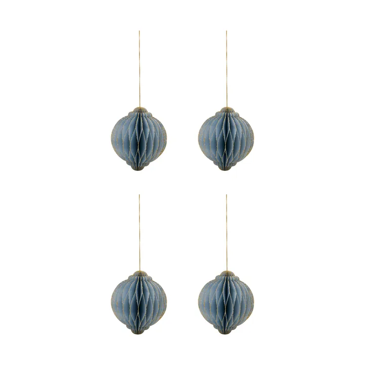 Alsta decorazione natalizia set da 4 - Azzurro chiaro, Ø10 cm - House Doctor