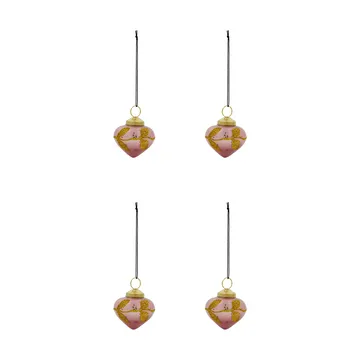 Amore decorazione natalizia set da 4 - Rosa - House Doctor