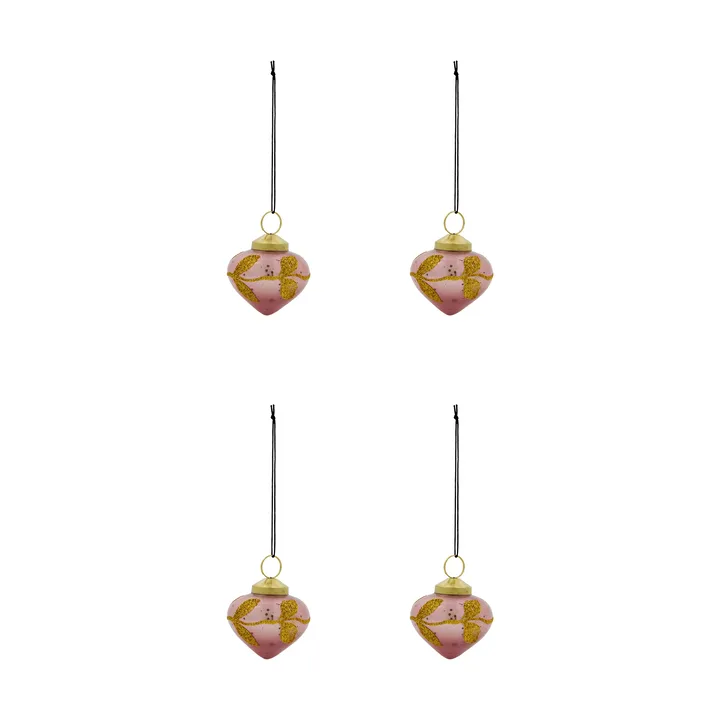 Amore decorazione natalizia set da 4 - Rosa - House Doctor