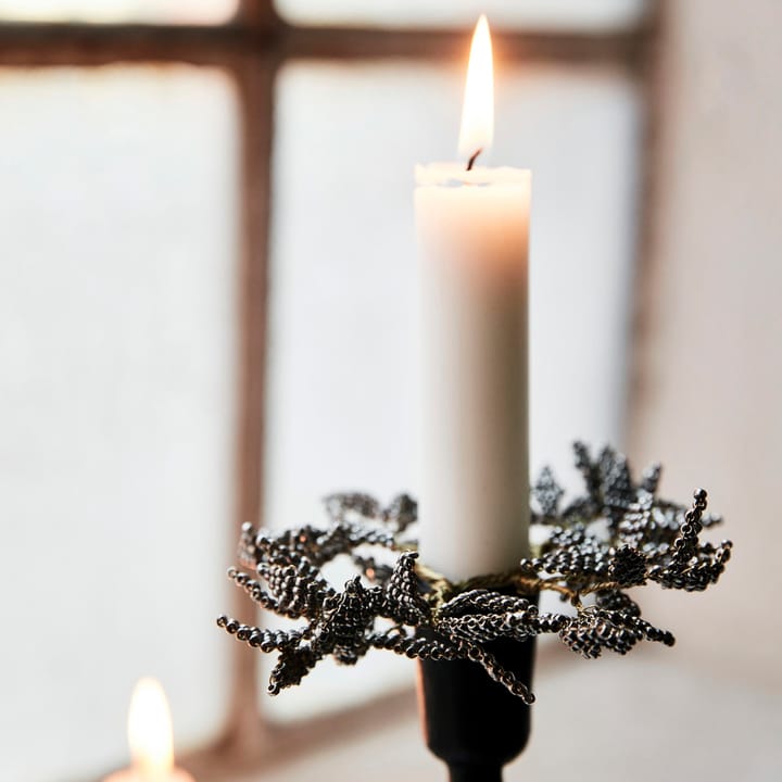 Anello per candeliere Pearl, 2 pezzi - Grigio, oro - House Doctor