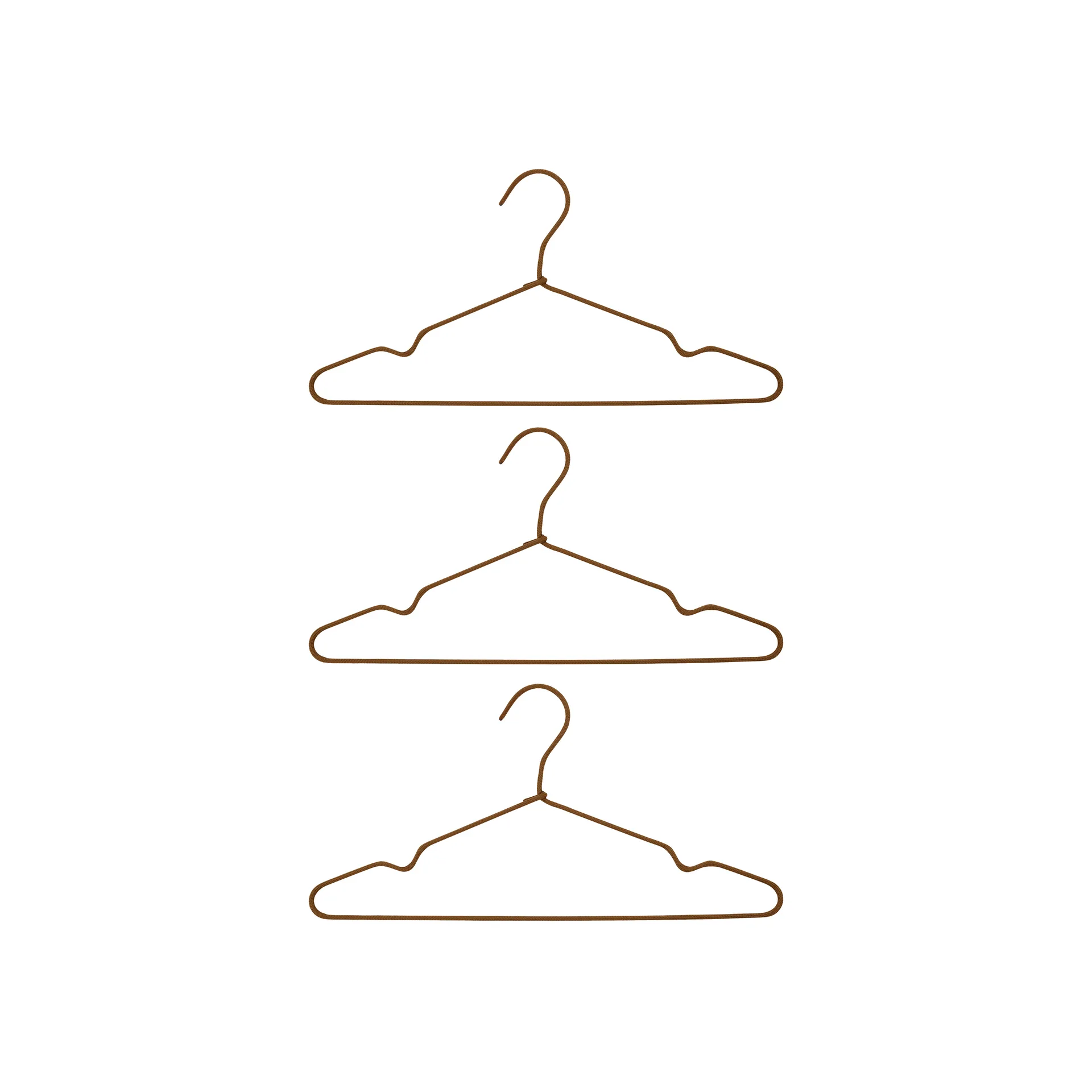Appendiabiti Wire confezione da 3, marrone House Doctor