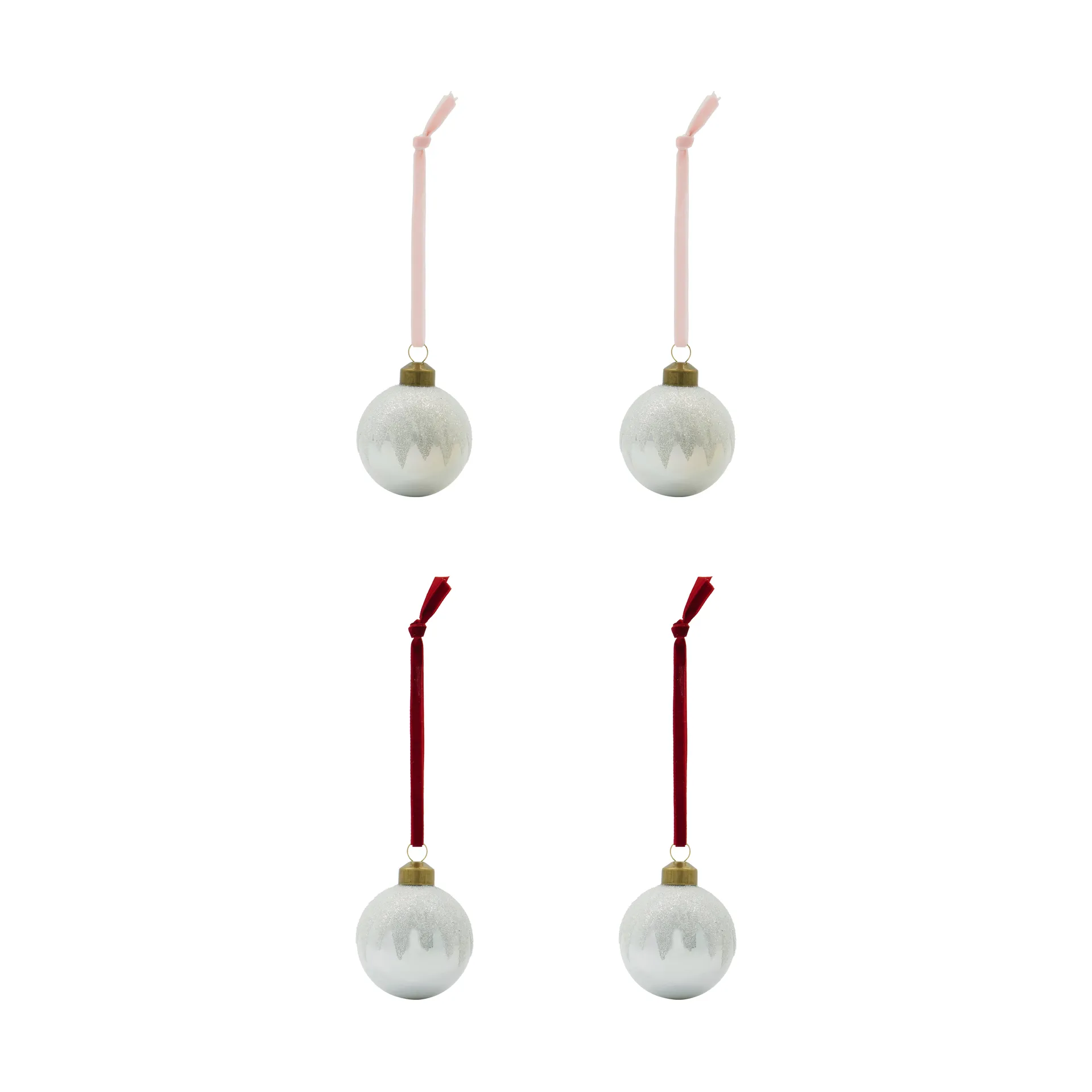 Bano palline di Natale 4-pack, Argento House Doctor