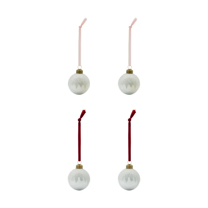 Bano palline di Natale 4-pack - Argento - House Doctor