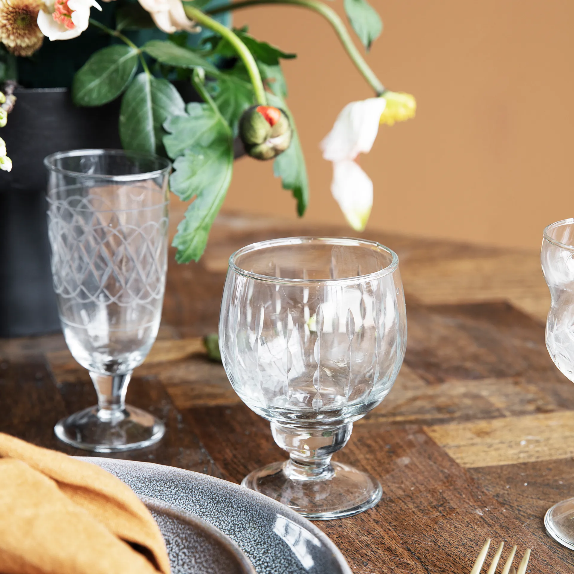 Bicchieri da vino bianco Vintage, trasparente House Doctor