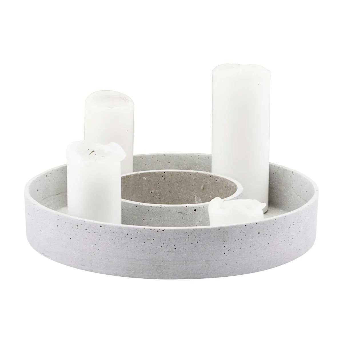 Candela dell'Avvento per candele a blocco The Ring, Calcestruzzo House Doctor