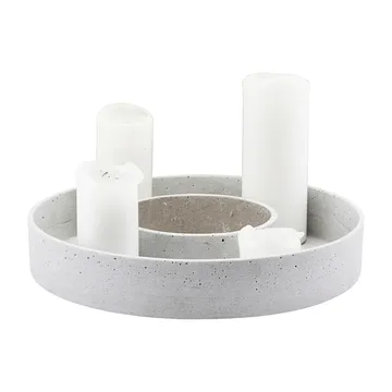 Candela dell'Avvento per candele a blocco The Ring - Calcestruzzo - House Doctor