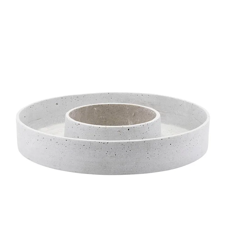 Candela dell'Avvento per candele a blocco The Ring - Calcestruzzo - House Doctor