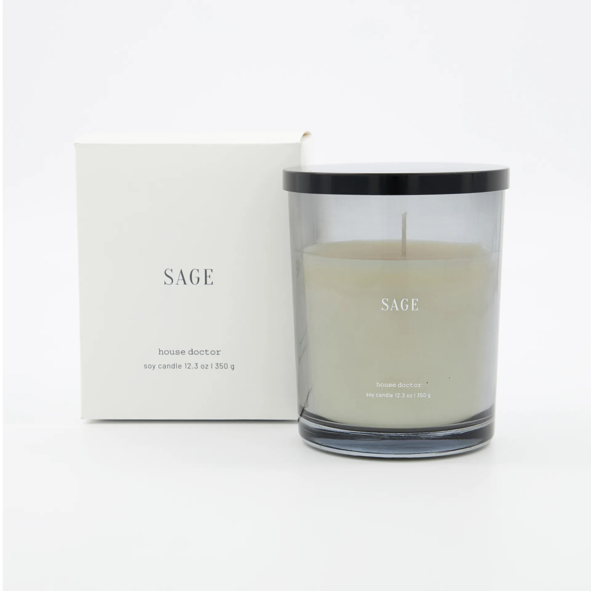 Candela profumata Sage 50 ore, blu House Doctor