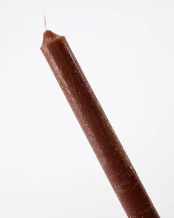 Candela Rustic Wax 25 cm confezione da 8 - Cognac - House Doctor