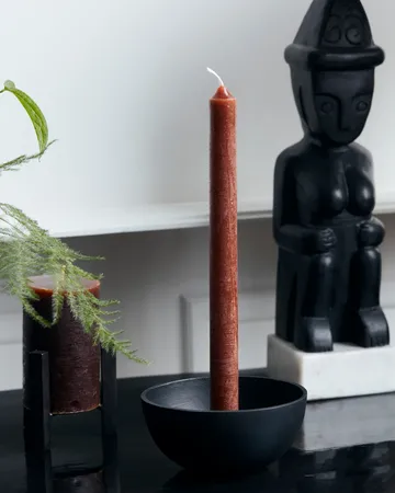 Candela Rustic Wax 25 cm confezione da 8 - Cognac - House Doctor