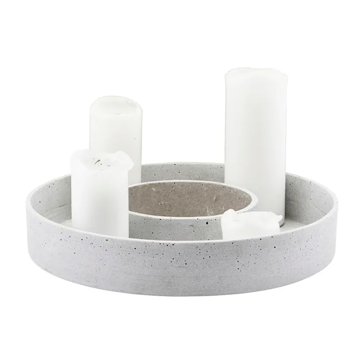 Candelabro dell'Avvento The Ring - Calcestruzzo - House Doctor