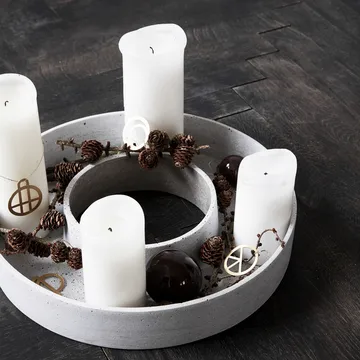 Candelabro dell'Avvento The Ring - Calcestruzzo - House Doctor