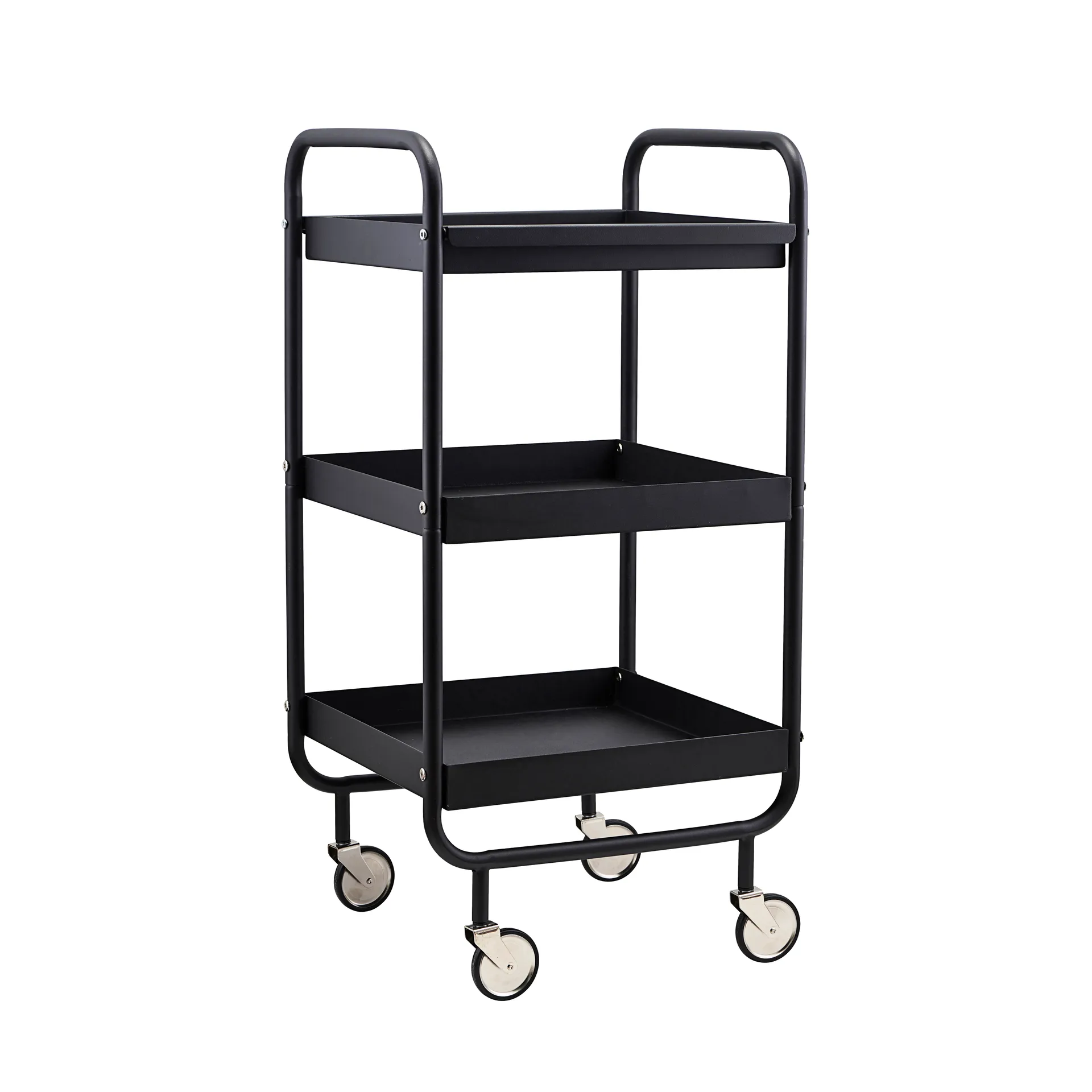 Carrello Roll con vassoio estraibile, Nero House Doctor