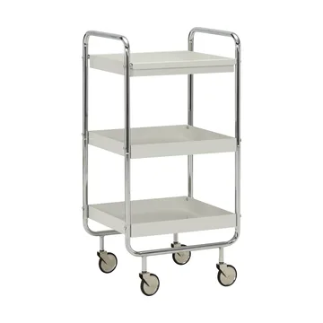 Carrello Roll con vassoio estraibile - Off-white-crome - House Doctor