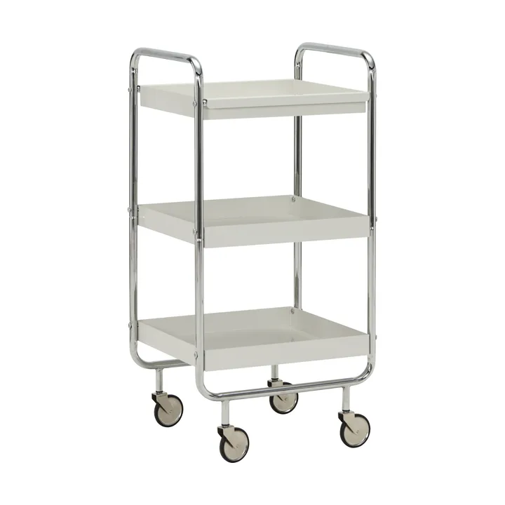 Carrello Roll con vassoio estraibile - Off-white-crome - House Doctor
