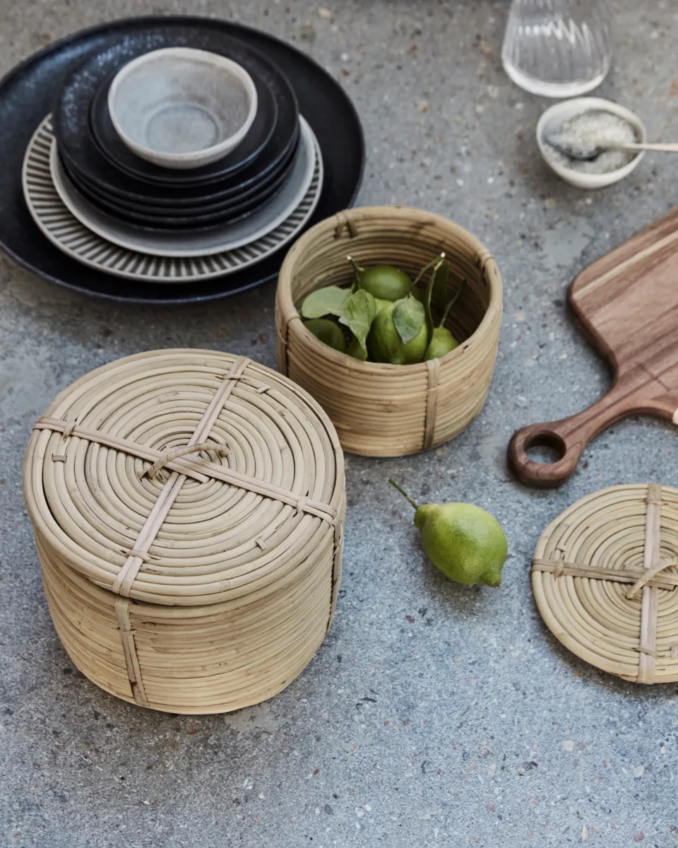 Cesto con coperchio House doctor 2 pezzi, Natura House Doctor