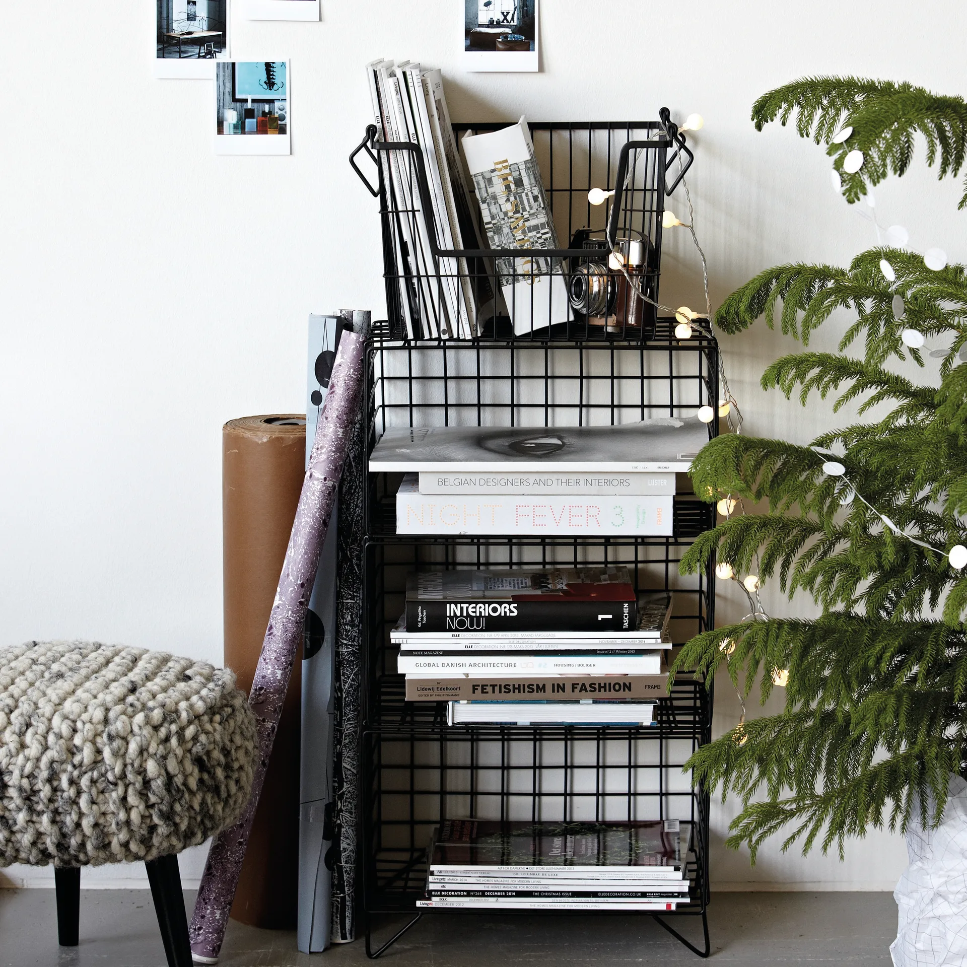 Cesto portaoggetti TAW grande, nero opaco House Doctor