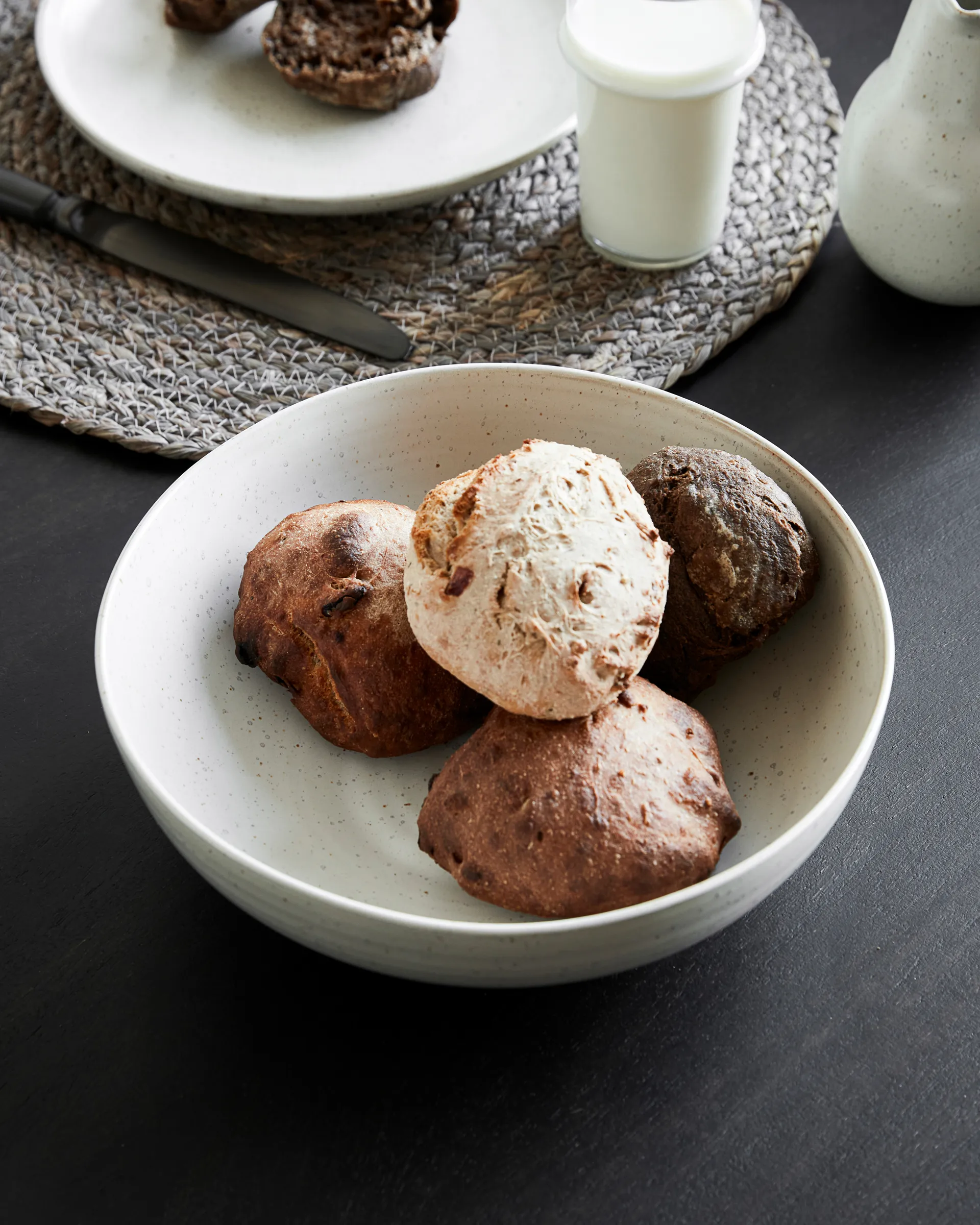 Ciotola Pion Ø 22 cm, grigio-bianco House Doctor