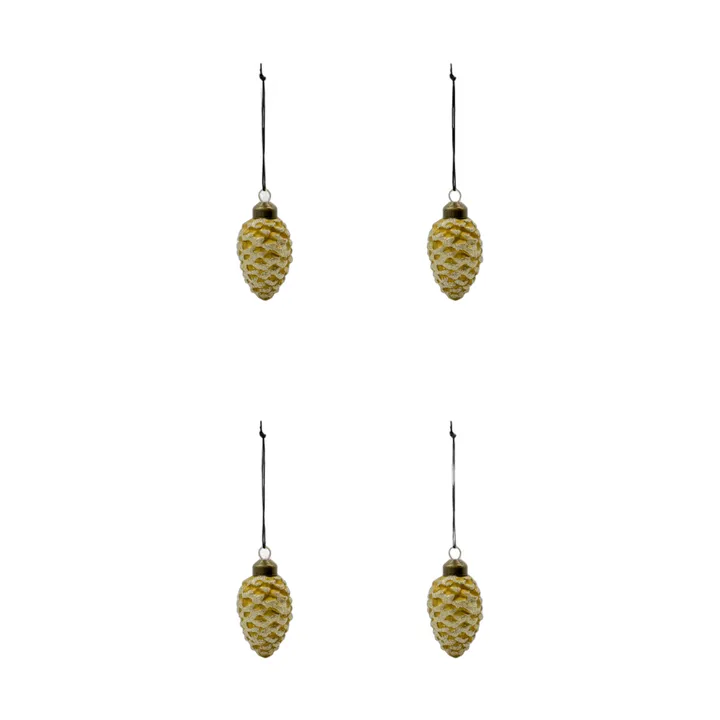Cone decorazione natalizia set da 4 - Oro - House Doctor